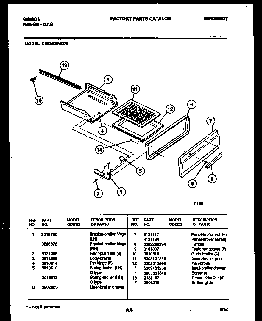 Broiler drawer parts