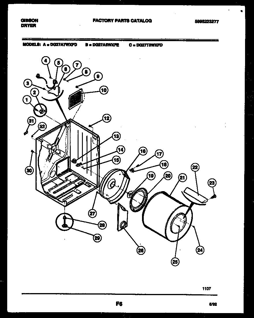 CABINET AND COMPONENT PARTS