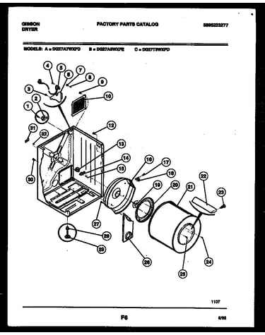 Cabinet and component parts