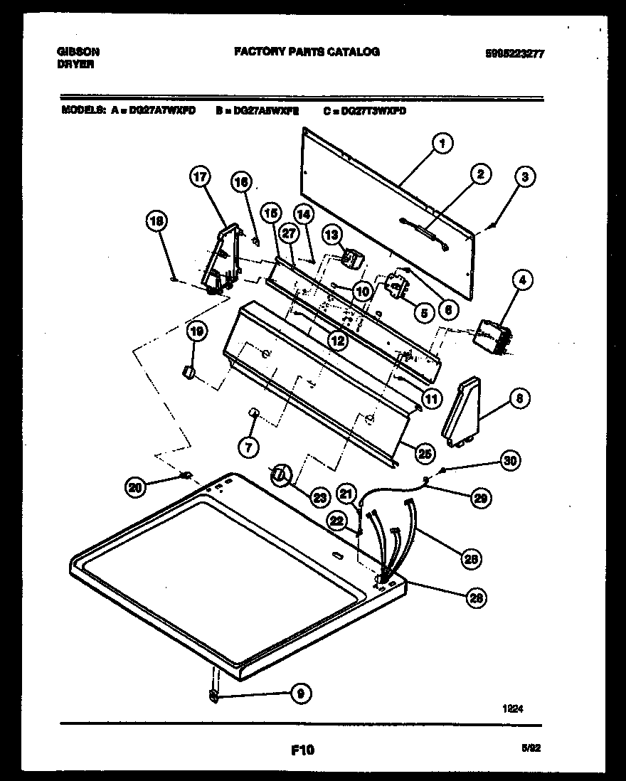 Console and control parts