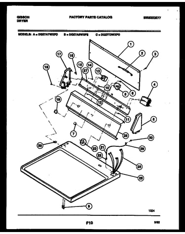 Console and control parts