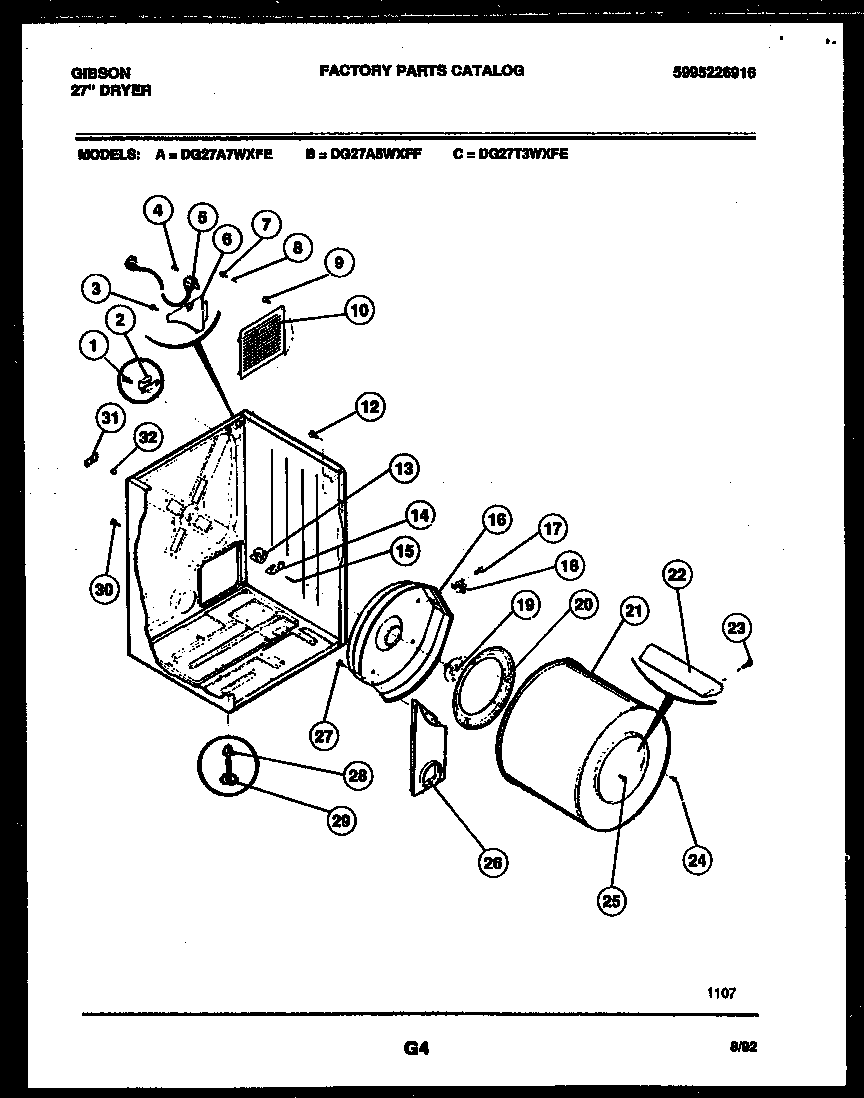 CABINET AND COMPONENT PARTS