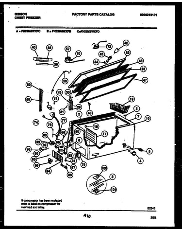 Chest freezer parts