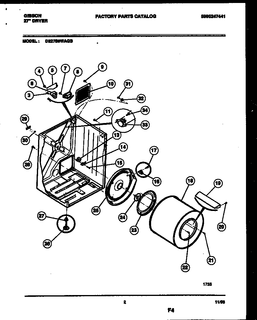 CABINET AND COMPONENT PARTS