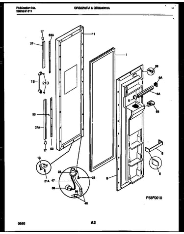 Freezer door parts