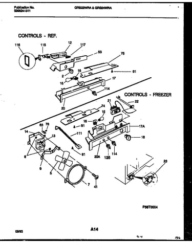 Controls-refrigerator and controls-freezer