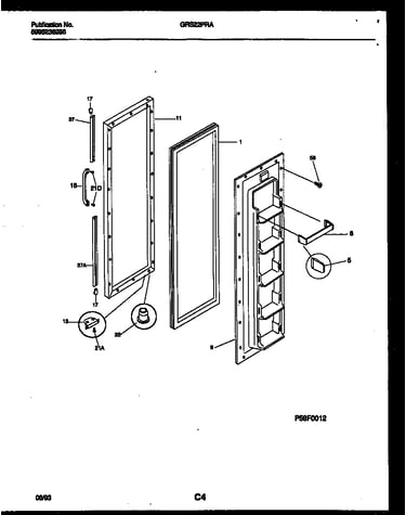 Freezer door parts