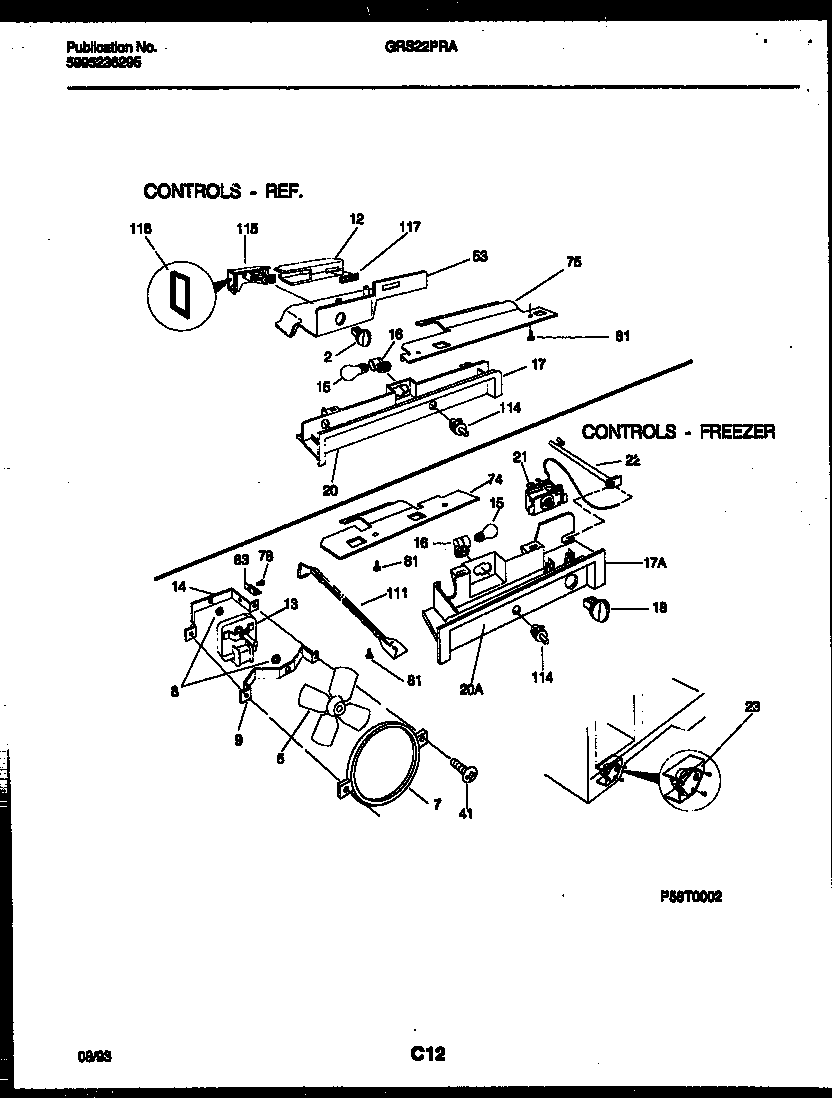 CONTROLS-REFRIGERATOR AND CONTROLS-FREEZER