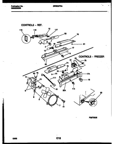 Controls-refrigerator and controls-freezer