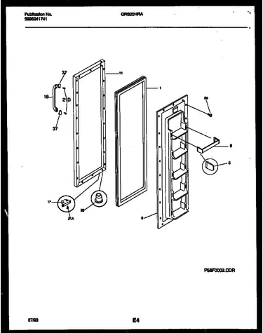 Freezer door parts