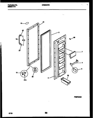 Refrigerator door parts