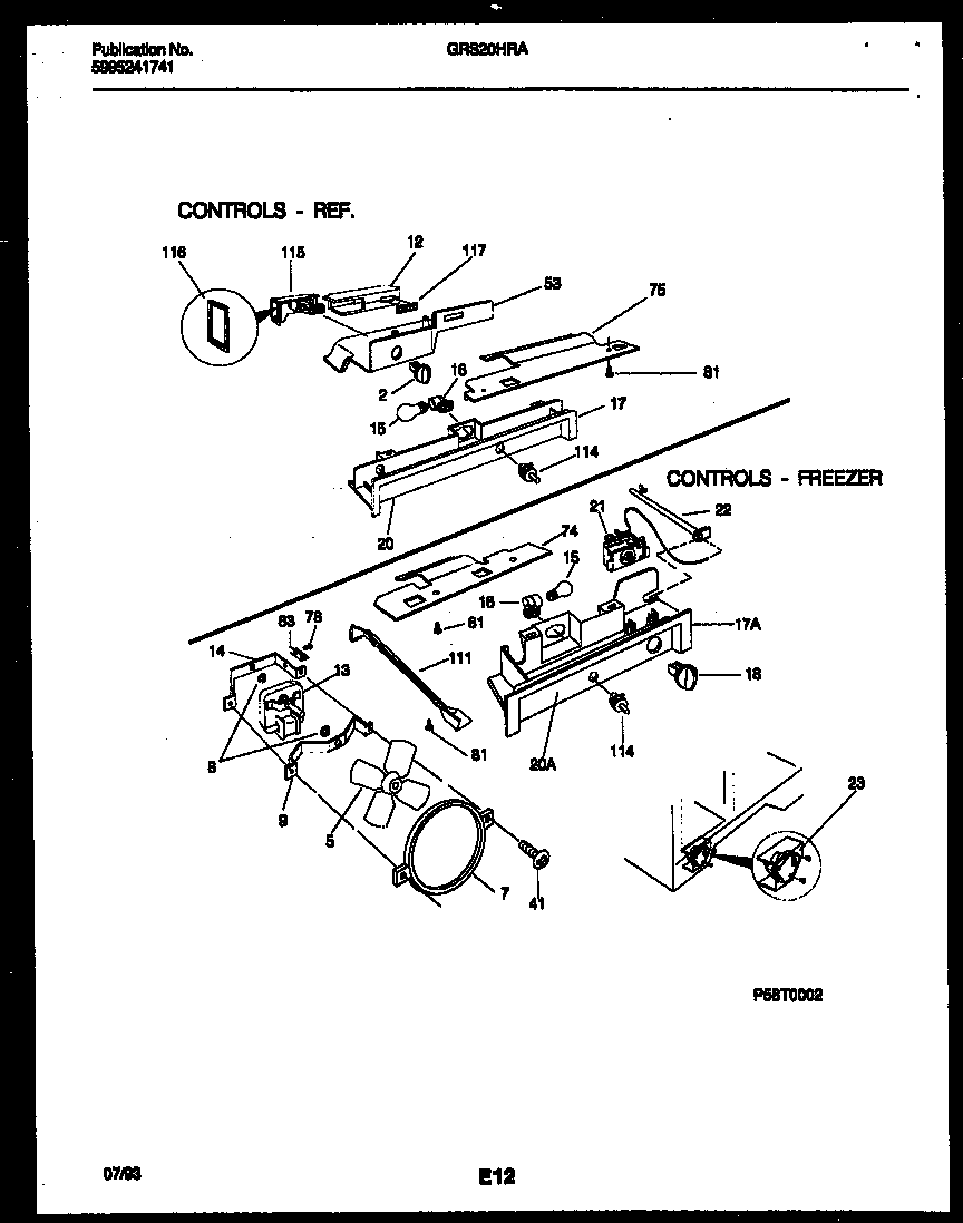 CONTROLS-REFRIGERATOR AND CONTROLS-FREEZER