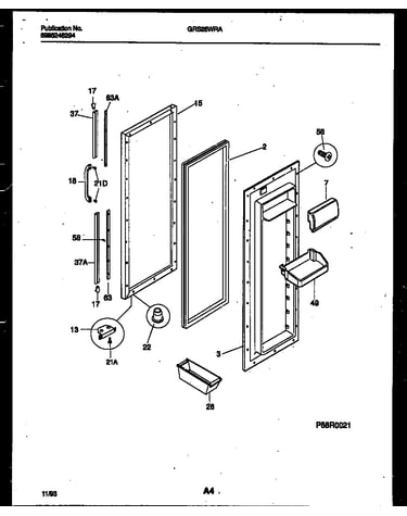 Refrigerator door parts