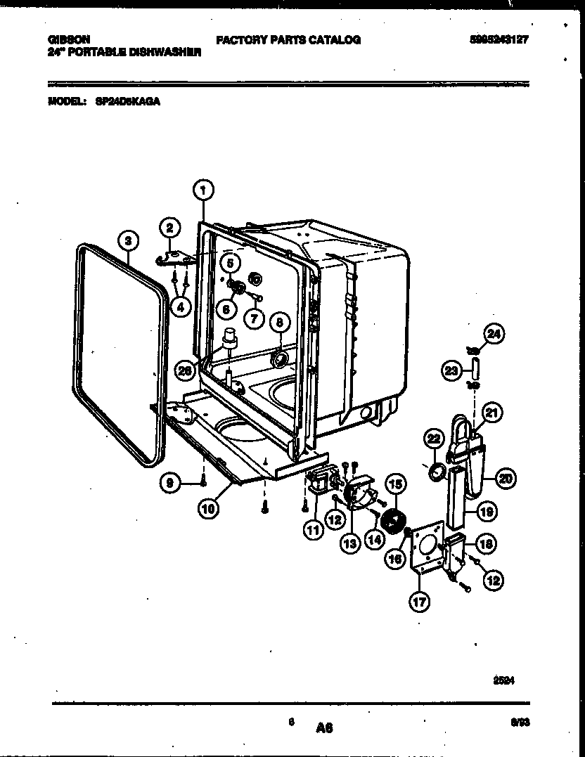 Tub and frame parts