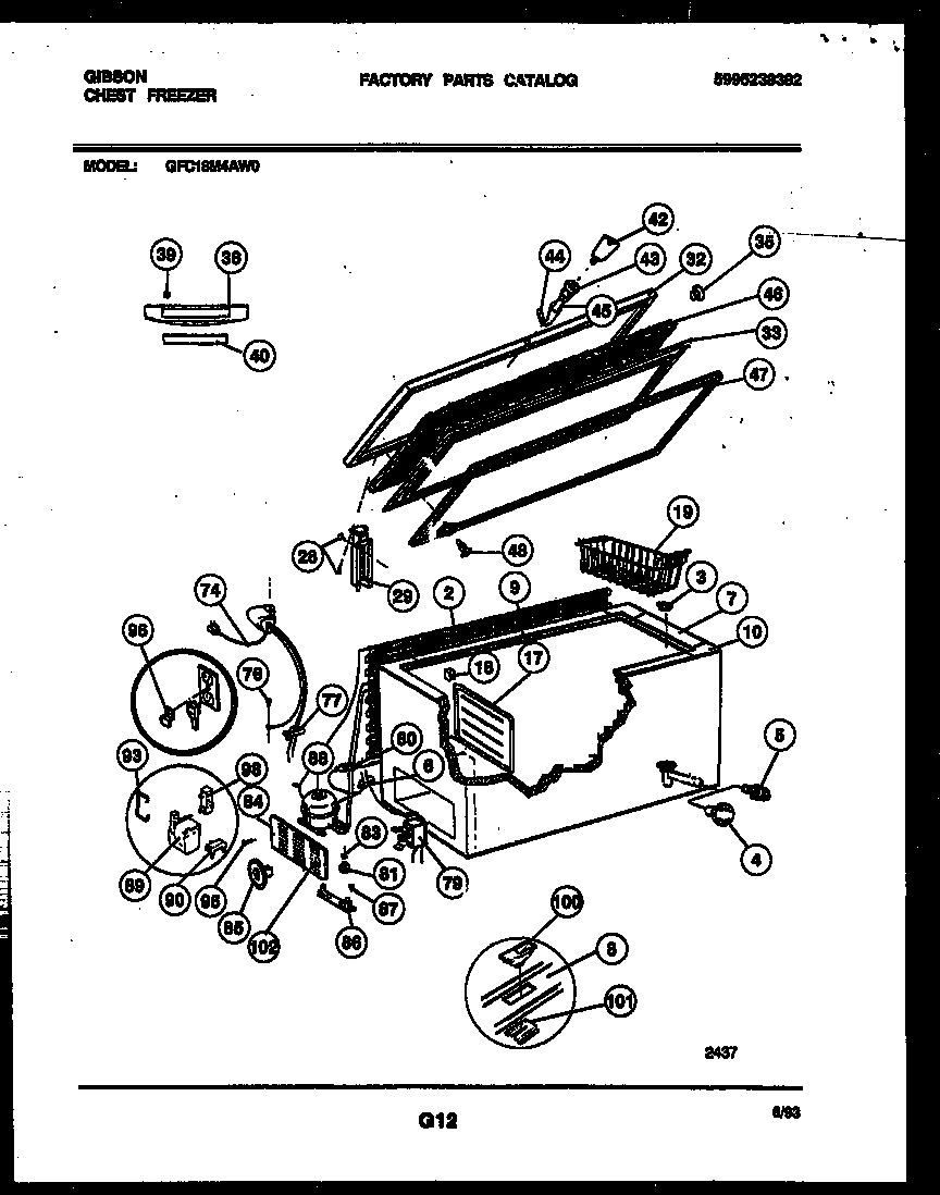 Chest freezer parts