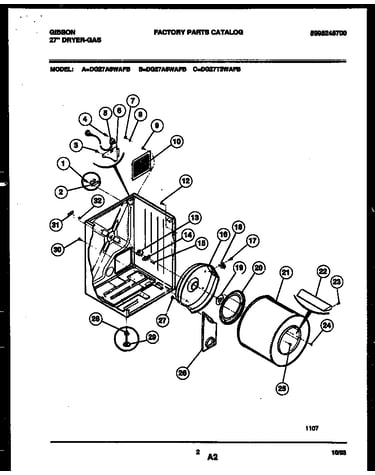 Cabinet and component parts
