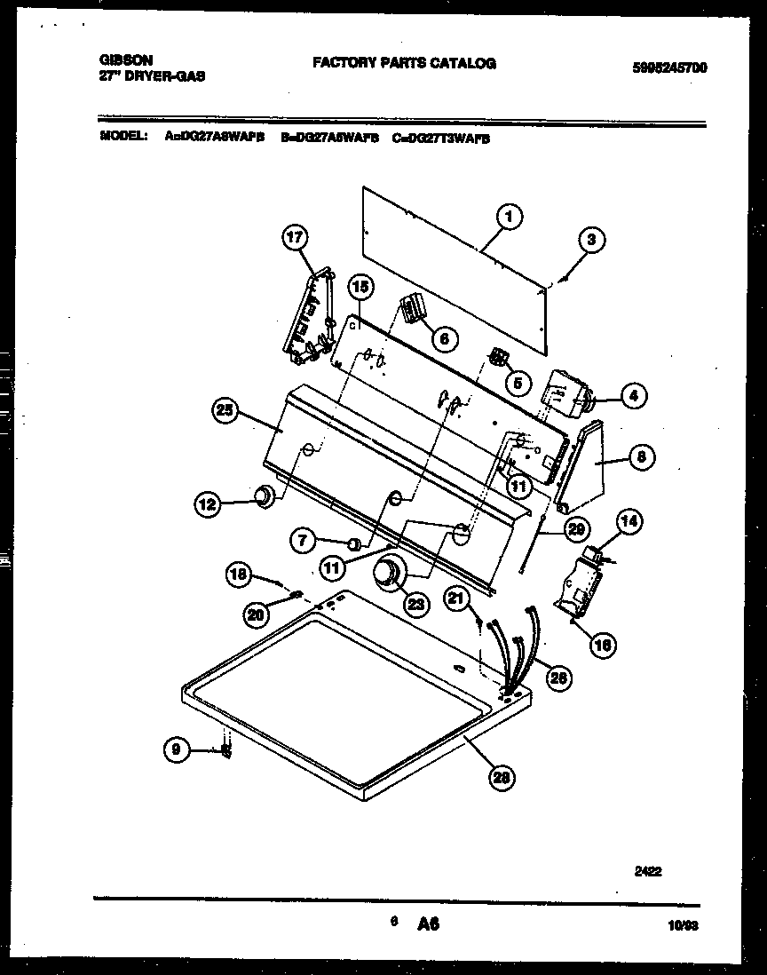 Console and control parts
