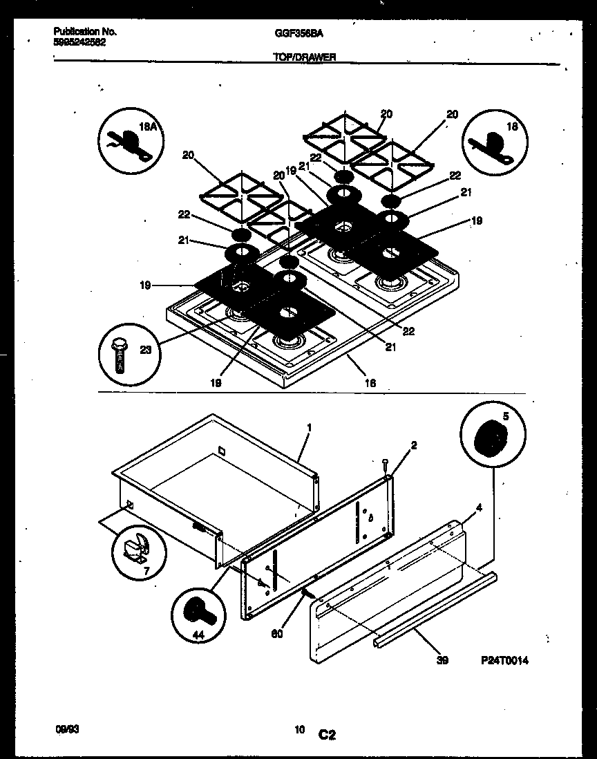 Top/drawer parts