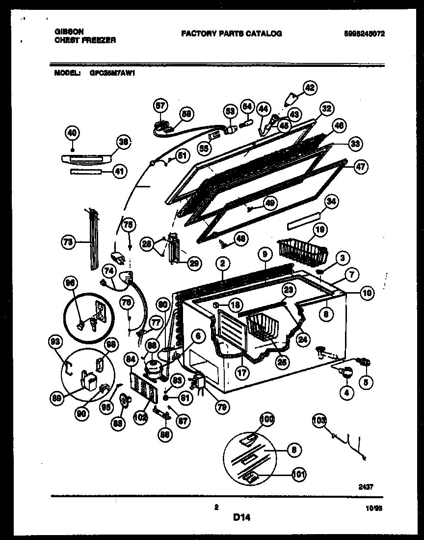 Chest freezer parts