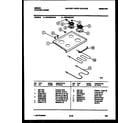 Gibson GEF400WAW1 cooktop and broiler parts diagram