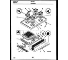 Gibson GGF314BAWA cooktop and broiler drawer parts diagram