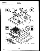 Cooktop and broiler drawer parts
