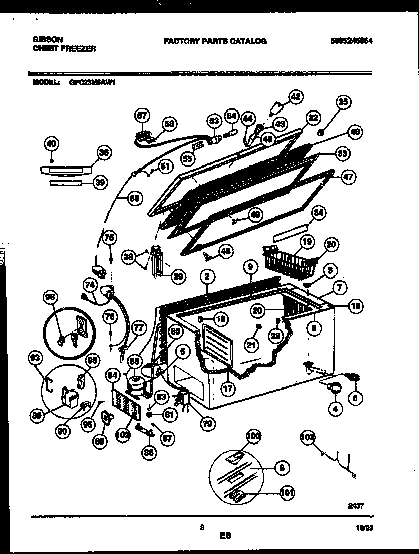 Chest freezer parts