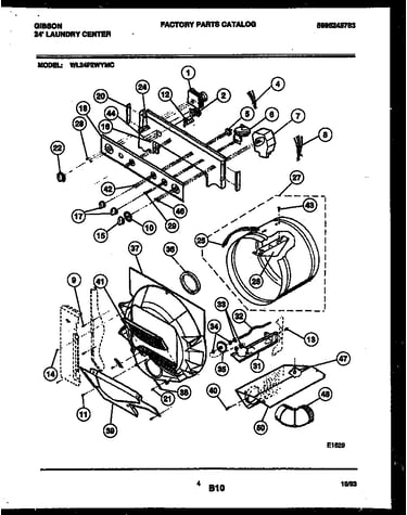 Control, drum and blower parts