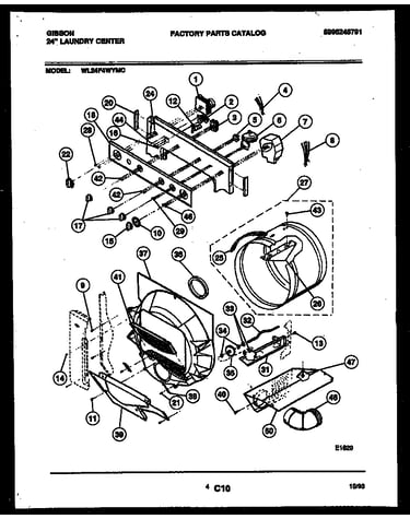 Control, drum and blower parts