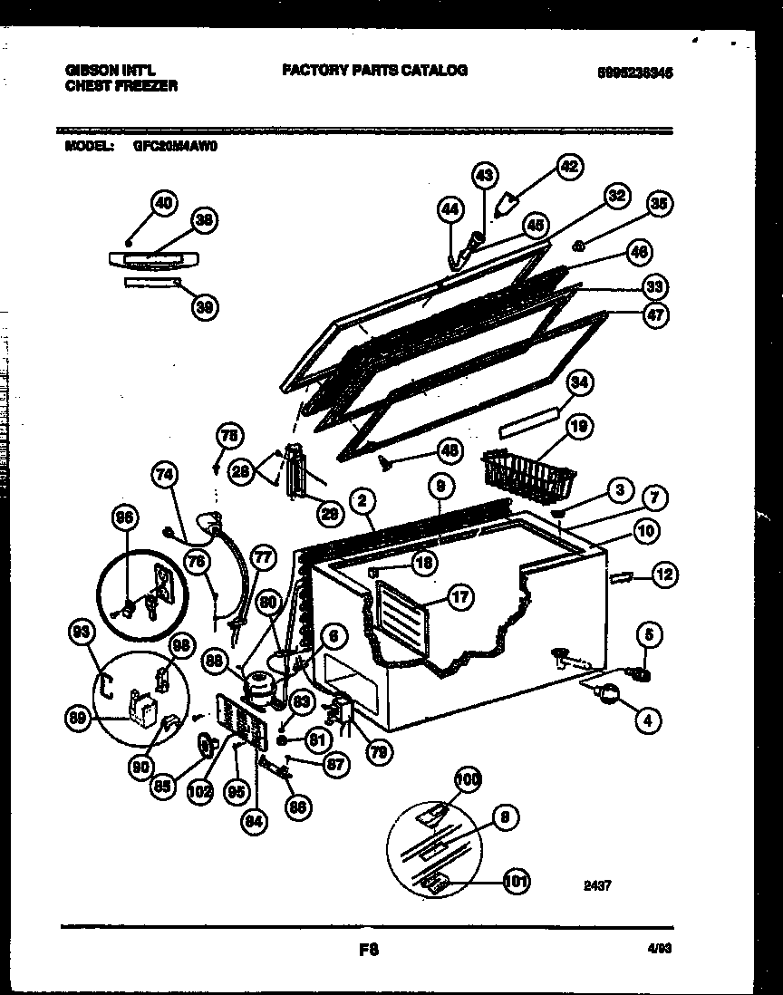 Chest freezer parts