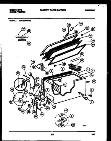 Chest freezer parts