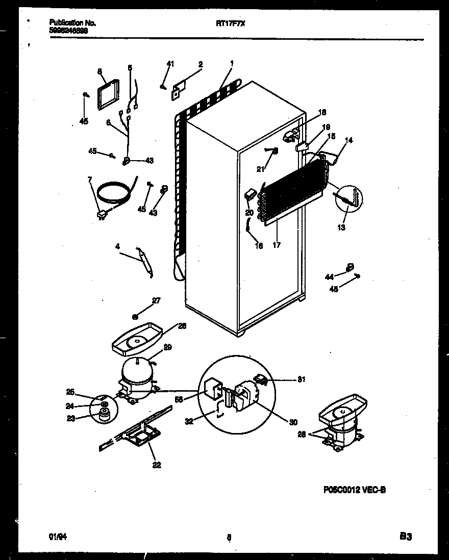System and automatic defrost parts