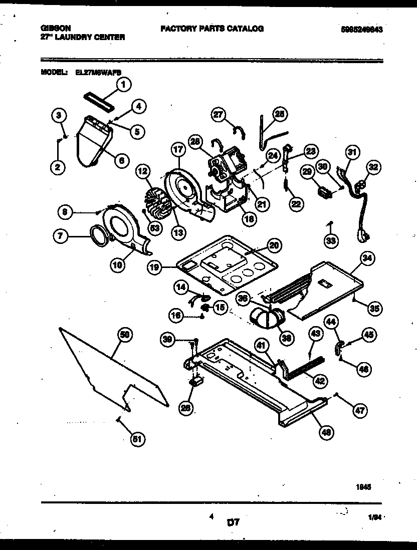Blower, idler arm and motor parts
