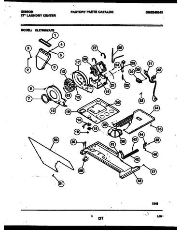 Blower, idler arm and motor parts