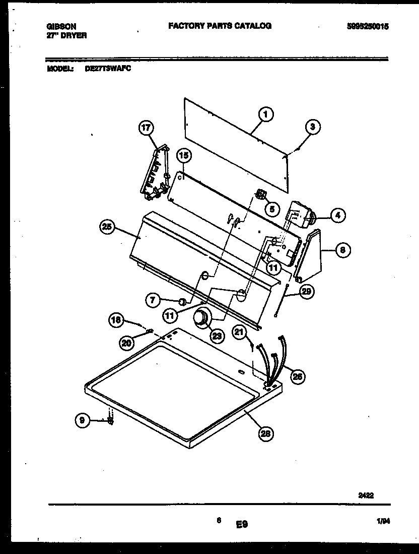 Console and control parts
