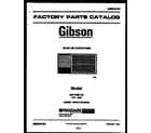 Gibson GAV158S1A2 cover page diagram