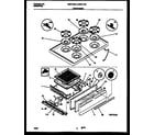 Gibson GGF314BAWB cooktop and broiler drawer parts diagram