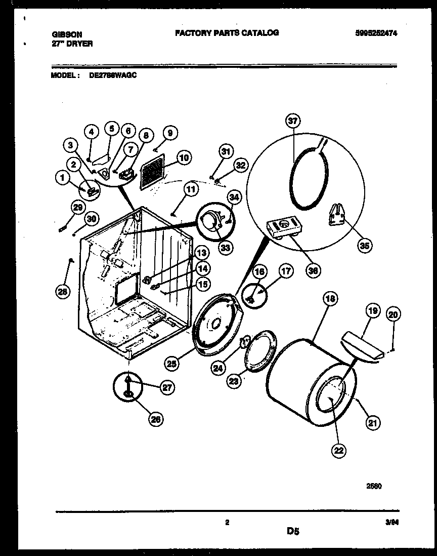 CABINET AND COMPONENT PARTS