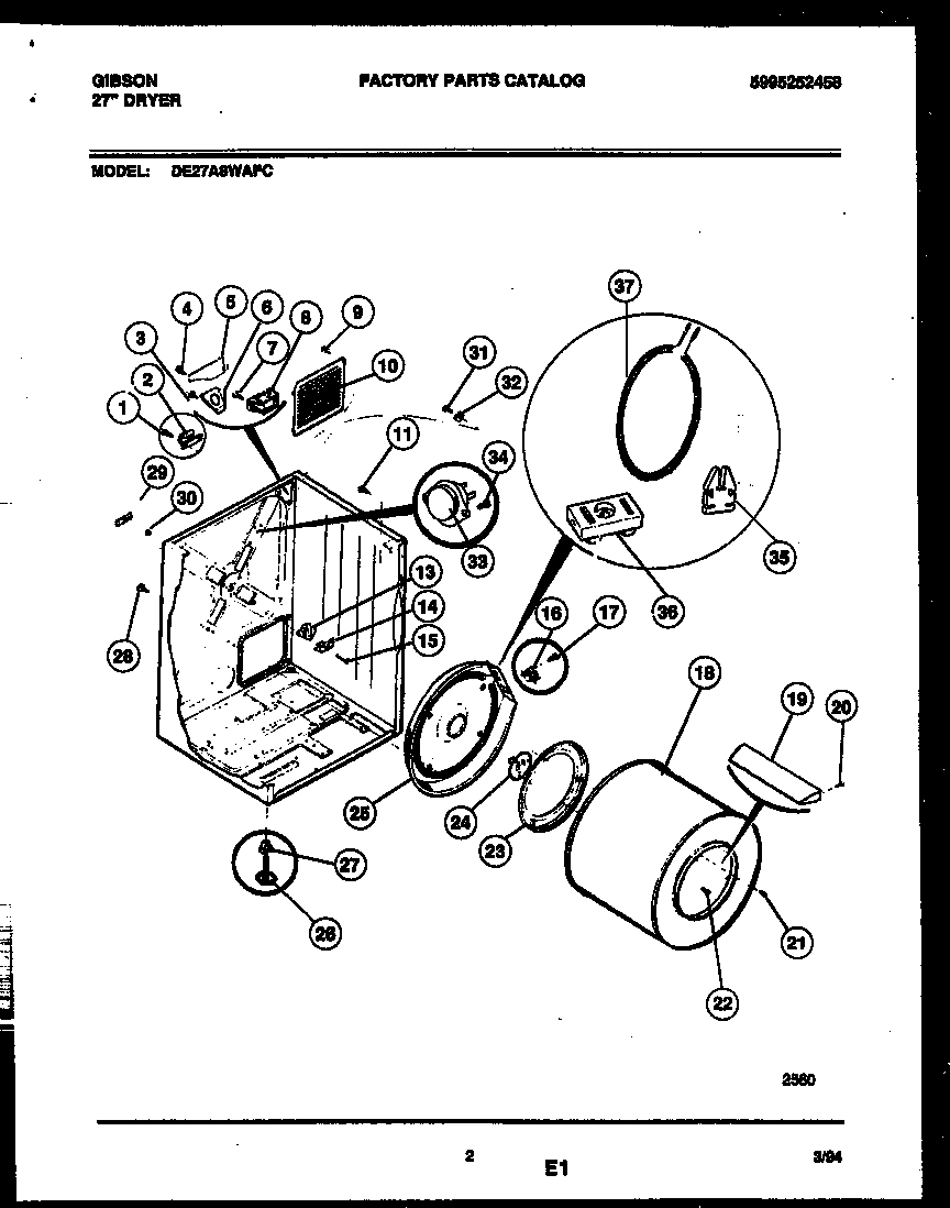 CABINET AND COMPONENT PARTS