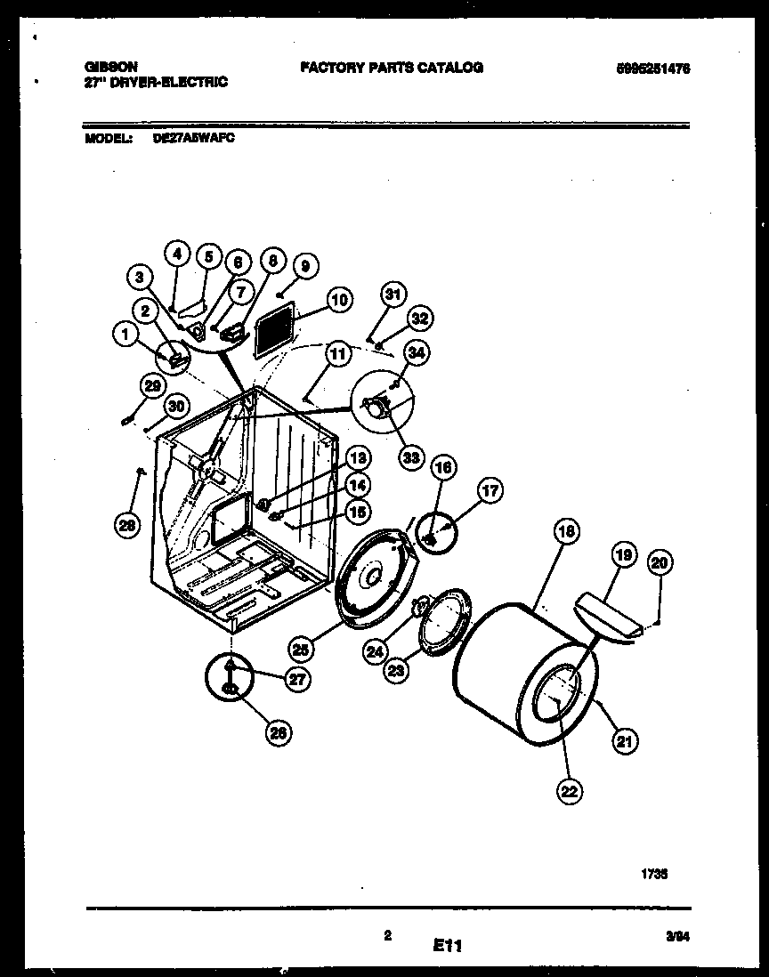 CABINET AND COMPONENT PARTS