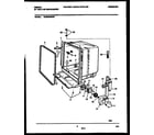 Gibson GDB668RBR0 tub and frame parts diagram
