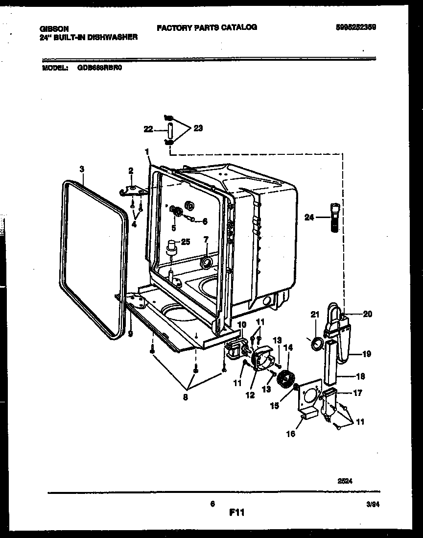Tub and frame parts