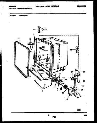 Tub and frame parts