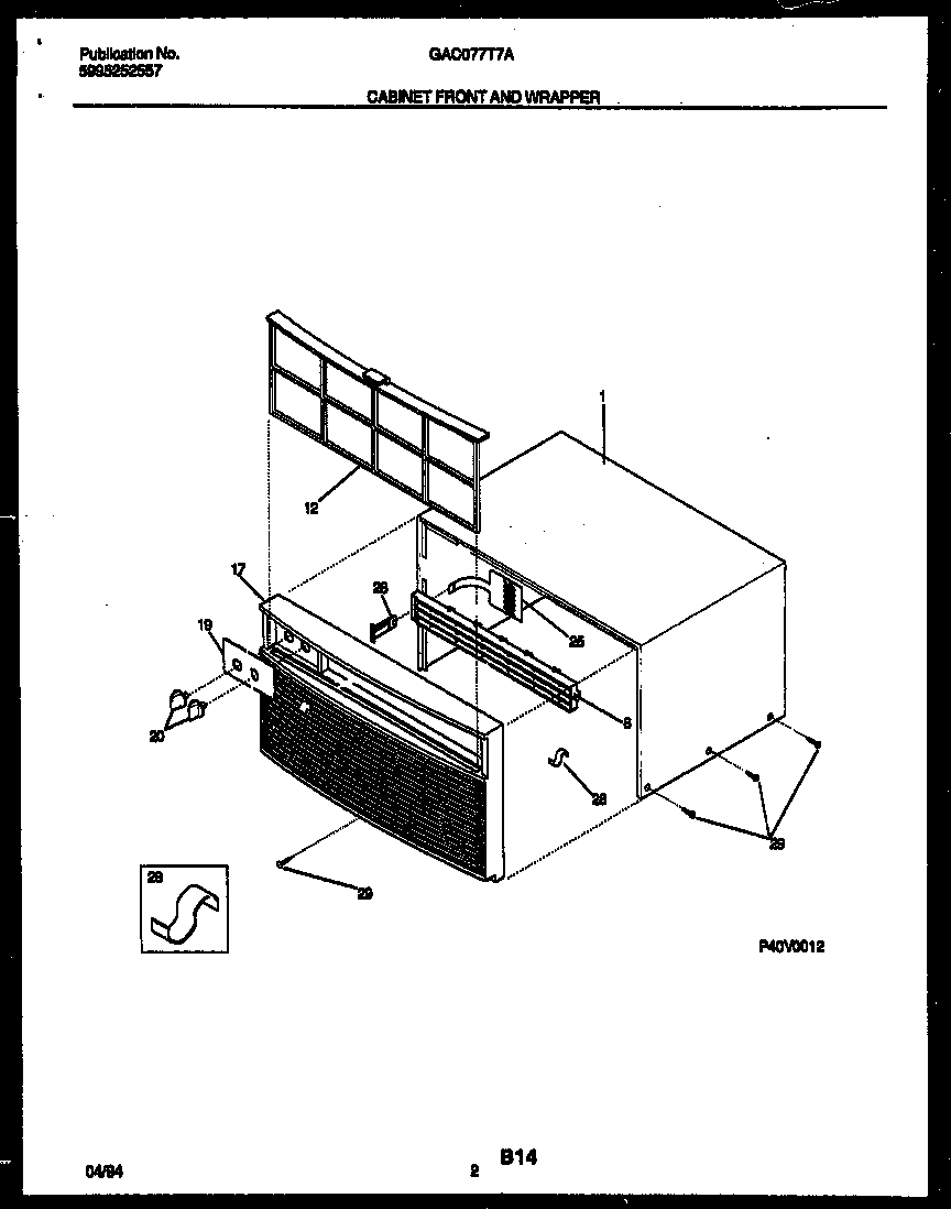 Cabinet front and wrapper