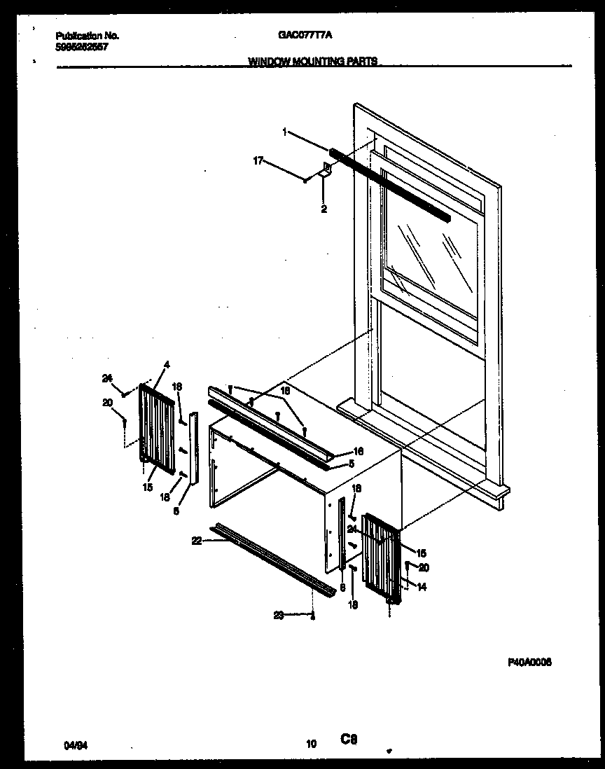 Window mounting parts