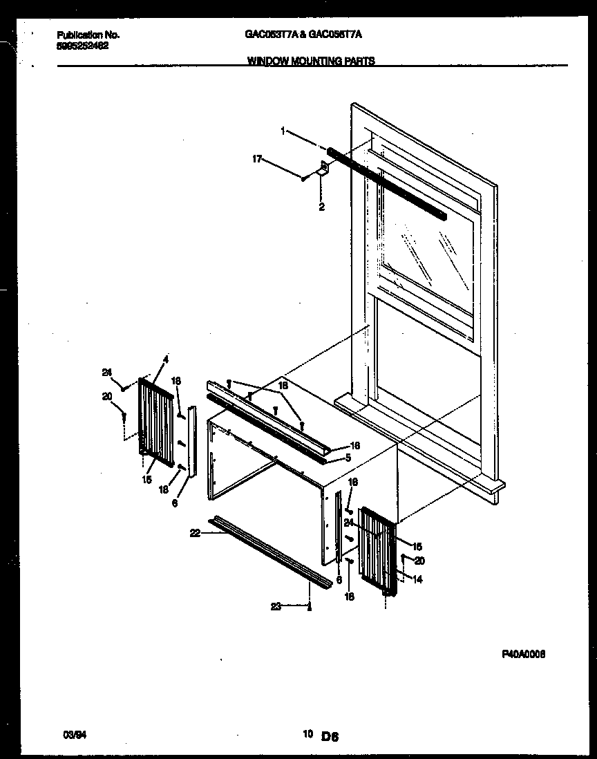 Window mounting parts