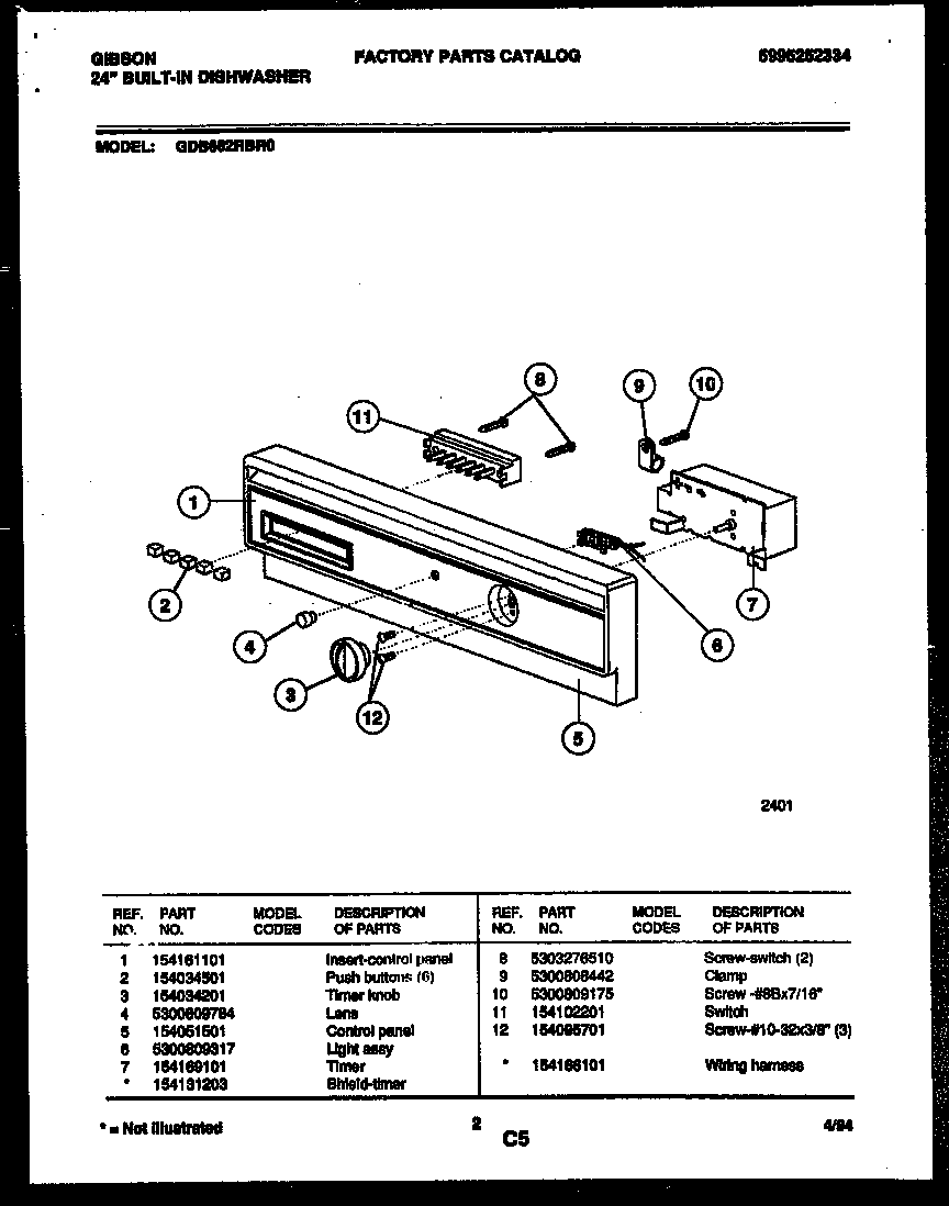 CONSOLE AND CONTROL PARTS