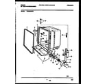Gibson GDB662RBR0 tub and frame parts diagram