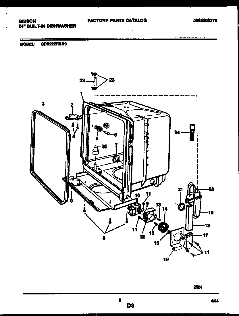 TUB AND FRAME PARTS