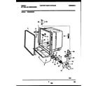Gibson GDB222RBR0 tub and frame parts diagram